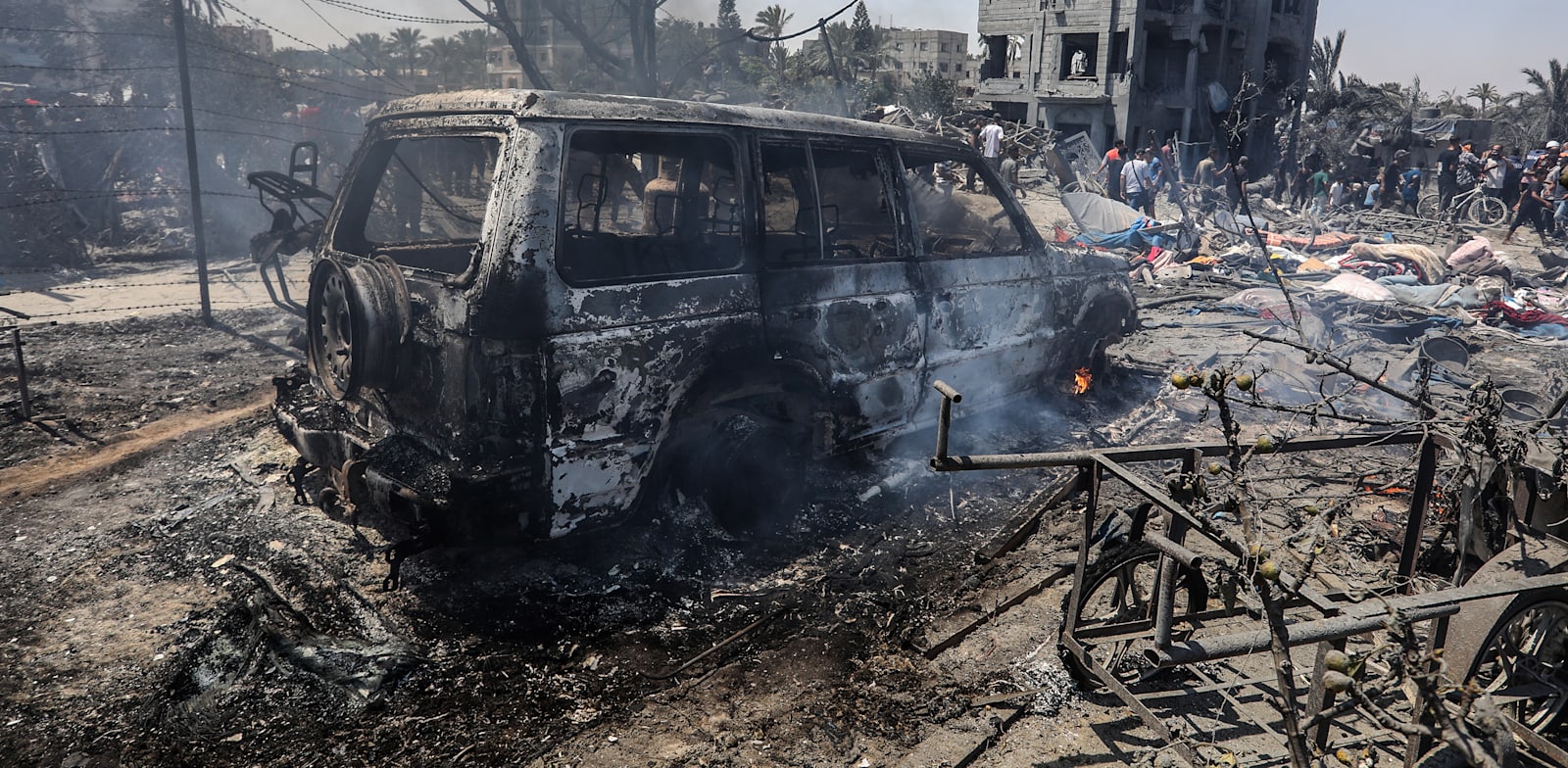 הריסות בחאן יונס לאחר תקיפת צה''ל היום / צילום: Reuters, Abed Rahim Khatib