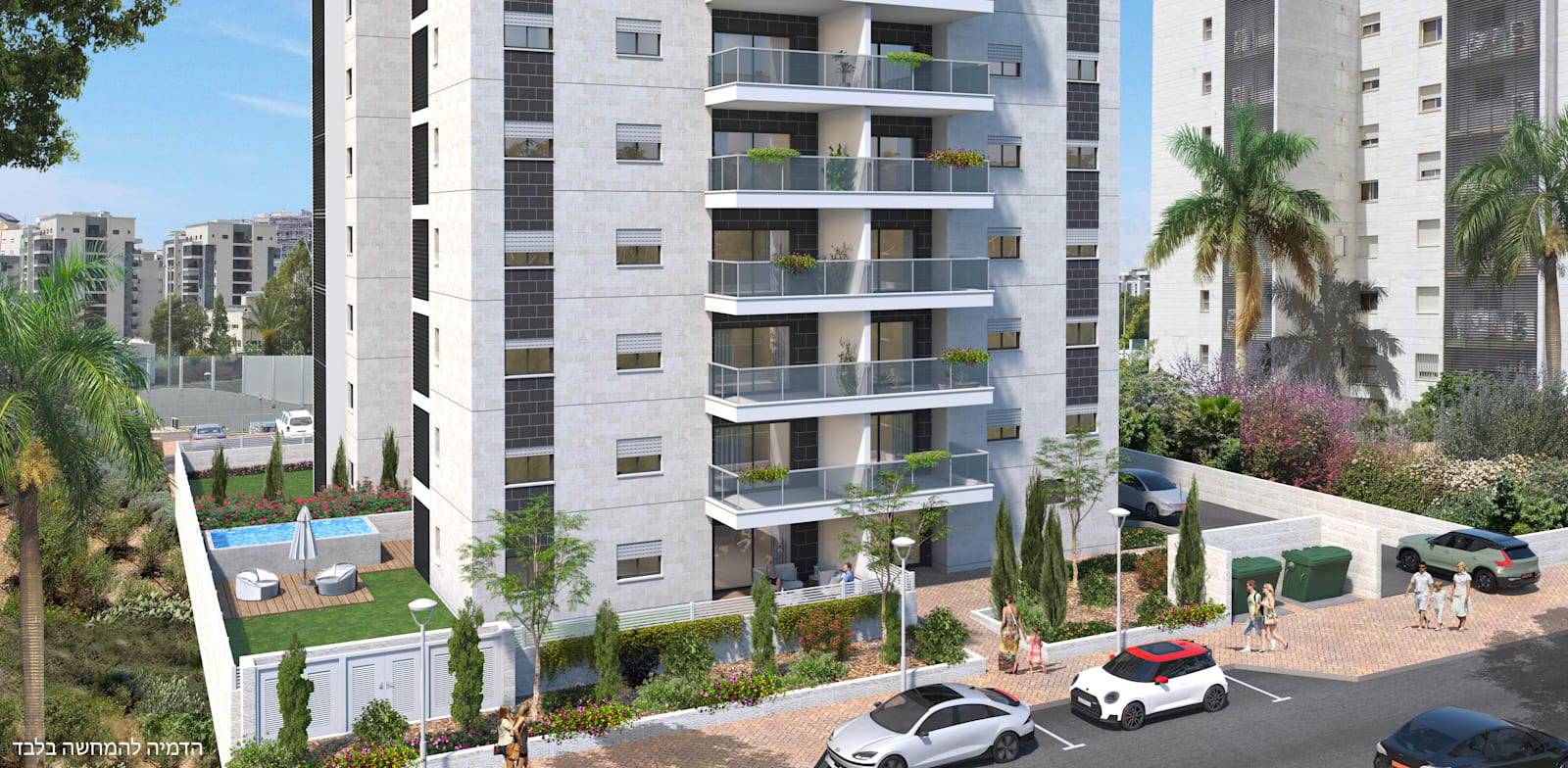 הבניין בשכונת אוסישקין. יושב על ציר הכניסה לעיר / הדמיה: יובל עשת