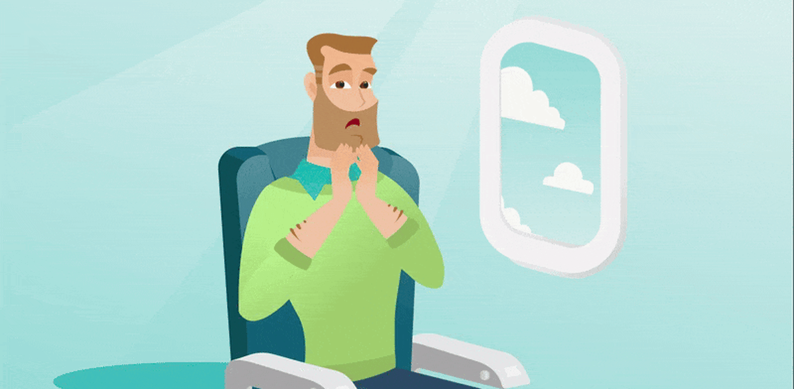 פחד מטיסות / איור: Shutterstock, אנימציה: טלי בוגדנובסקי