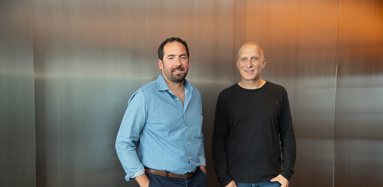 דיוויד קוסטמן, מנכ''ל משותף של אאוטבריין, ג'רמי ארדיטי, מנכ''ל משותף של Teads / צילום: נועם גלאי