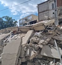 בניין שקרס ברחוב סרלין 38 בחולון, שנת 2021 / צילום: עיריית חולון