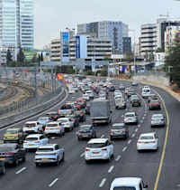 פקקים באיילון / צילום: בר לביא