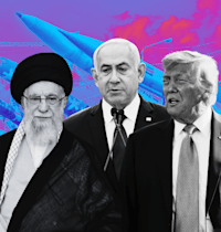 דונלד טראמפ, בנימין נתניהו, עלי חמינאי / עיבוד: ap, Mark Schiefelbein
