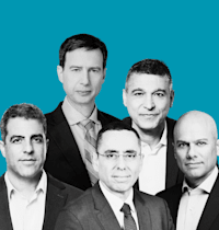 ידין ענתבי, אבי לוי, משה לארי, אלי כהן, חנן פרידמן / צילום: יונתן בלום, ישראל הדרי, אייל טואג, באדיבות מזרחי-טפחות, אורן דאי