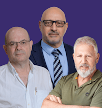 גלעד אלשטשולר, יוסי לוי, יאיר לפידות / צילום: סם יצחקוב, יח''צ, איל יצהר
