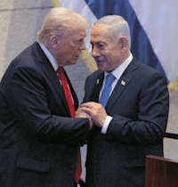 רה''מ בנימין נתניהו ונשיא ארה''ב דונלד טראמפ / צילום: Reuters, Chip Somodevilla