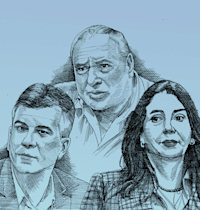 שלושת השרים התנגדו להצעת האוצר. מימין: מירי רגב, דוד אמסלם ואלי כהן / איור: גיל ג'יבלי