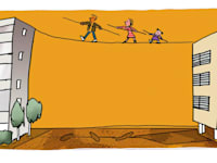 עוברים לדירות יקרות יותר / איור: גיל ג'יבלי