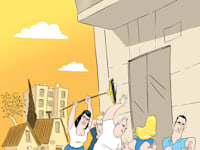 סכסוכי שכנים / איור: ליאב צברי