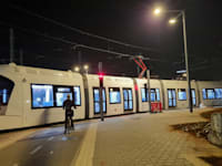 נסיעות מבחן של הקו האדום ביפו / צילום: שירי דובר