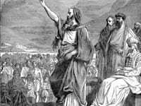 משה מדבר לעם ישראל. ציור של אנרי פליקס עמנואל פיליפוטו, המאה ה־19 / צילום: ויקיפדיה