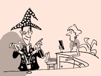 שימוש בכשפים ושיקויים בחיי הנישואים / איור: גיל ג'יבלי