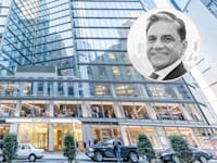 נכס של מויניאן בכיכר קולומבוס בניו יורק. בעיגול: ג'וסף מויניאן, בעלי חברת הנדל''ן המסחרי / צילום: אתר החברה