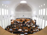 שופטי העליון בדיון בבג''ץ על ביטול עילת הסבירות / צילום: אלכס קולומויסקי-ידיעות אחרונות