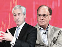 לארי פינק וג’יימי דיימון / צילום: Associated Press