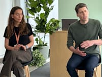 מנכ''ל OpenAI סם אלטמן לצד מירה מואטי, לפני שהאחרונה עזבה את החברה / צילום: ap, Barbara Ortutey