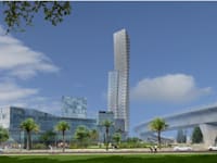 תוכנית בניית מגדל ''בלו'' בתל אביב / הדמיה: משה צור אדריכלים