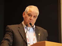 עו''ד משה שמעוני, יו''ר רכבת ישראל, בכנס התשתיות של גלובס / צילום: שלומי יוסף