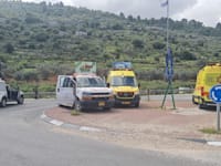 פיגוע ירי סמוך לצומת הפרסה בבנימין / צילום: דוברות מד''א