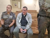 מייק בן ארי בדיון הטיעון לעונש בבית המשפט המחוזי תל אביב, מרץ / צילום: ניצן שפיר