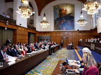 שלב השימוע בתביעה נגד גרמניה בהאג, היום / צילום: Reuters, Piroschka van de Wouw