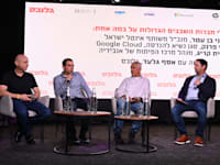 דני בן עטר, מנכ''ל משותף אינטל ישראל, אורי פרנק, סגן נשיא להנדסה, Google Cloud, עמית קריג, מנהל מרכז הפיתוח של אנבידיה בשיחה עם אסף גלעד / צילום: תמר מצפי