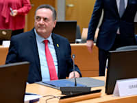 שר החוץ כ''ץ, בבריסל בינואר. רב עם ראשי מדינות וגידף את ספרד / צילום: Associated Press, John Thys