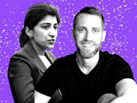 אסף רפפורט, מייסד ומנכ''ל WIZ, ולינה קאן, יו''ר ה-FTC / צילומים: עומר הכהן, AP; עיבוד: טלי בוגדנובסקי