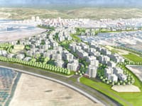 התוכנית להקמת הרובע העירוני החדש ביקנעם / הדמיה: ארי כהן ומיכאל וינד אדריכלות ובינוי ערים