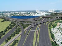 פרויקט הנתיבים המהירים וה''האבים'' התחבורתיים בכביש 5 / הדמיה: נתיבי איילון | ארקאפקט עדי באונו