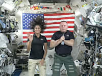 האסטרונאוטים בוץ' וילמור וסוניטה ויליאמס בתחנת החלל הבינלאומית / צילום: ap, NASA