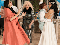 הנשים של ''מי זאת?'': מגי אזרזר, ג'וי ריגר, נעמה אמית ואושרת סרוסי. באזז רציני / צילום: דני שוורצמן