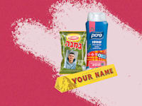 מימין, בכיוון השעון: שמפו פינוק, טובלרון ובמבה / צילומים: סטודיו אסם, סטודיו 0304, יחצ