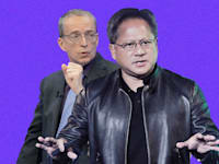 ג'נסן הואנג, אנבידיה, ופט גלסינגר, אינטל / צילום: AP-Mark Lennihan, Markus Schreiber