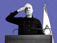 יואב גלנט מצדיע בסיום ההצהרה שמסר לאחר פיטוריו / צילום: Reuters,  Nir Elias