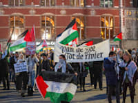 הפגנה פרו-פלסטינית שהתקיימה באמסטרדם ב-7 באוקטובר / צילום: ap, Peter Dejong