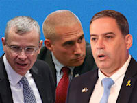 עו''ד עמית בכר, ח''כ חנוך מילביצקי, השר יריב לוין / צילום: דוברות לשכת עורכי הדין, נועם מושקוביץ'/דוברות הכנסת