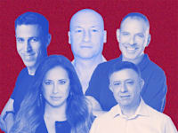 מימין לשמאל: אבי גבאי, אילן סיגל, יעקב נדבורני, טל גרנות גולדשטיין ואלי אדדי / צילום: ינאי יחיאל, רמי זרנגר, איל יצהר, אוהד רומנו