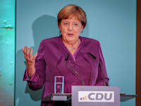 אנגלה מרקל בחגיגות יום הולדתה ה־70 בסוף ספטמבר / צילום: Reuters, Kay Nietfeld