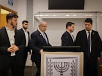 עדות נתניהו בבית המשפט המחוזי בתל אביב, היום (ד') / צילום: מרים אלסטר/פלאש90