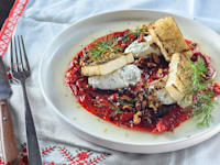 פצ'יני צ'ושקי פלפלים קלויים במסעדת ראי / צילום: גלעד הר שלג