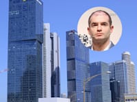 מגדלי מידטאון בת''א. בעיגול: איליה סוצקבר, ממייסדי SSI / צילומים: Shutterstock, כדיה לוי