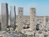 פרויקט מידטאון, ירושלים. בחודשים האחרונים נמכרו דירות במחיר של עד 11.6 מיליון שקל / הדמיה: משרד DBLD אדריכלים