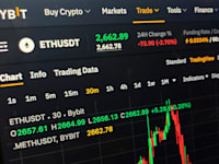 צילום מסך של בורסת המטבעות Bybit / צילום: ap, Patrick Sison