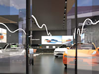 כך ייראה אולם התצוגה של מותג הרכב ZEEKR בביג פאשן גלילות / הדמיה: ארנון שקד