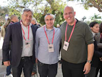 יגאל ברקת, אייל צפריר ועברי ורבין / צילום: תמר מצפי