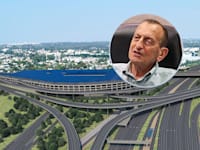 החניון המתוכנן במחלף מורשה. בעיגול: רון חולדאי / הדמיה: ארקאפקט עדי בואנו, באדיבות נתיבי איילון, צילום: שלומי יוסף