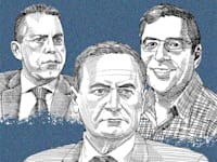 פרופ' גבי סרוסי, השר ישראל כ''ץ וגלעד ארדן / איור: גיל ג'יבלי