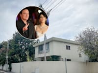 השטח שקנו דניאלה פיק וקוונטין טרנטינו. בעיגול: דניאלה וקוונטין / צילום: כפיר זיו, AP- Gregorio Borgia