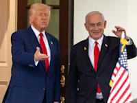 בנימין נתניהו ודונלד טראמפ / צילום: ap, Mark Schiefelbein